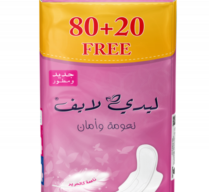 ليدي لايف فوط نسائية ماكسي مطوي تريل 20+80 فوطة